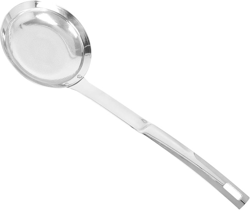 Heat Resistant Ergonomic Handle Mesh Spoon Strainer Colander Oil Filter Cooking Tool - Image 1